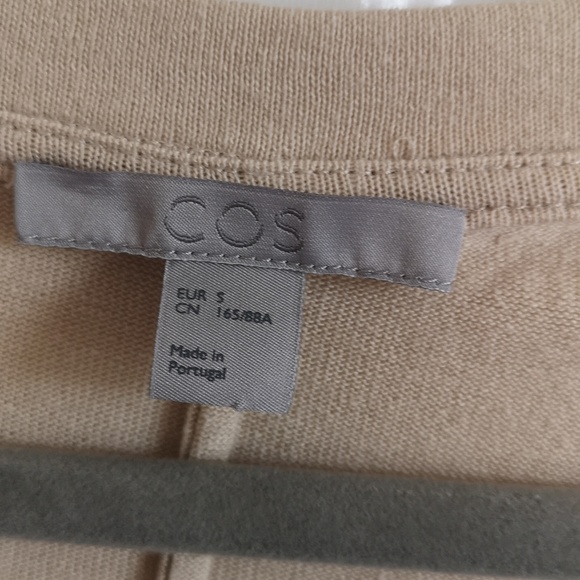 Cos Beige Linen Blend Tshirt, Size S - Picture 4 of 8